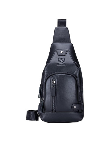 Bolsa de Mensajero de Cuero LUKZIJAES para Hombres 30x7x16cm