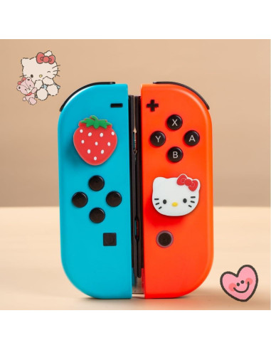 Tapas de Joystick PERFECTSIGHT Gato y Fresa para Switch