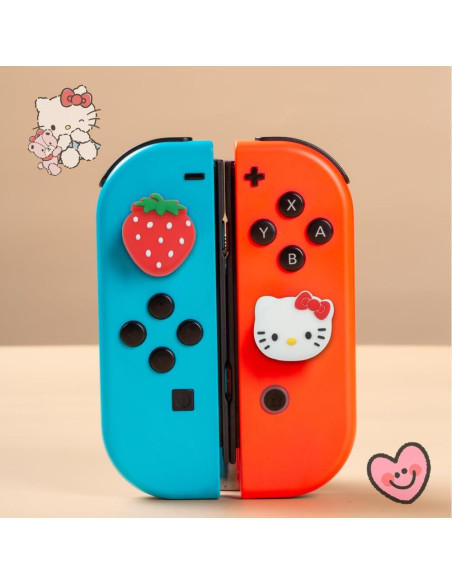 Tapas de Joystick PERFECTSIGHT Gato y Fresa para Switch Tapas de Joystick PERFECTSIGHT Gato y Fresa para Switch