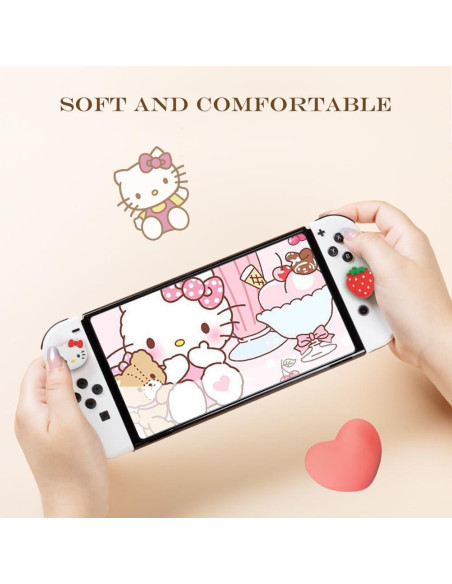 Tapas de Joystick PERFECTSIGHT Gato y Fresa para Switch Tapas de Joystick PERFECTSIGHT Gato y Fresa para Switch