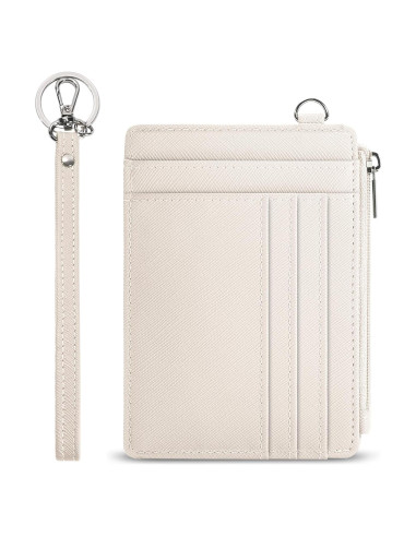 Cartera SEAVILIA Mujer RFID Compacta Beige con Llavero