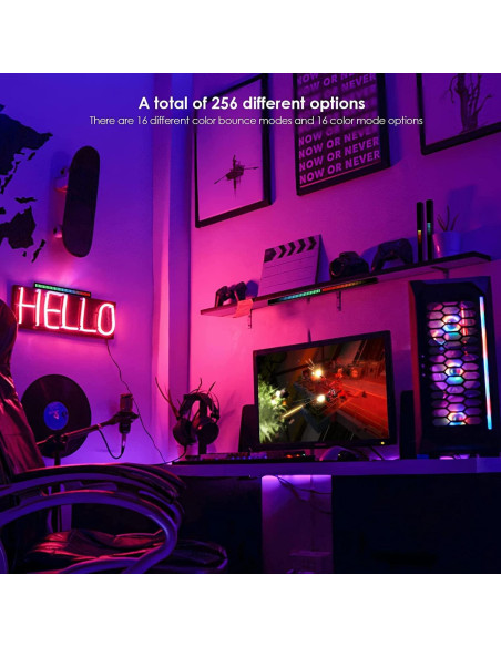 Luz RGB Controlada por Sonido Soulpunk 4Pack Negra Luz RGB Controlada por Sonido Soulpunk 4Pack Negra