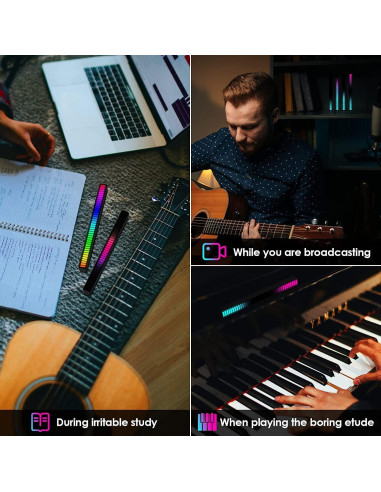 Luz RGB Controlada por Sonido Soulpunk 4Pack Negra