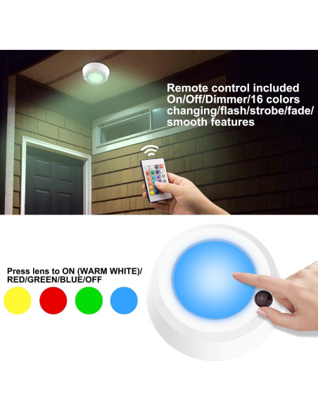 Luz de Techo LED LUXSWAY 16 Colores Control Remoto 14.4cm Luz de Techo LED LUXSWAY 16 Colores Control Remoto 14.4cm