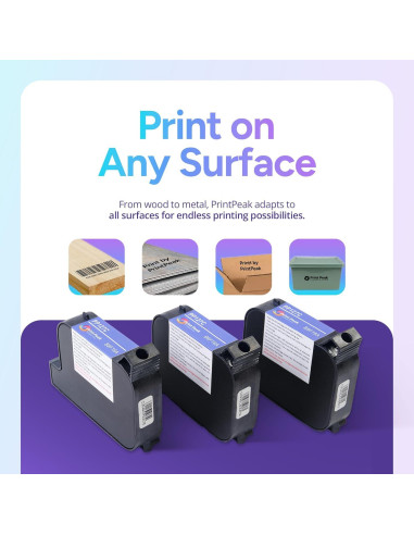 Cartucho de tinta amarilla PrintPeak 45ml para impresora portátil