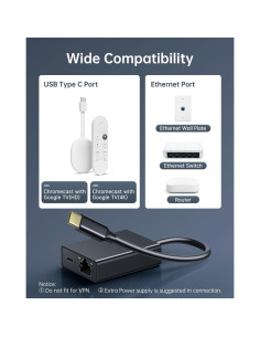 Adaptador Ethernet ELECTOP USB Tipo C a RJ45 100 Mbps Paquete 2 2