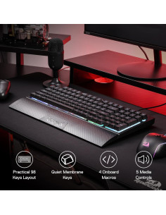 Teclado Gaming Redragon K515 Shiva RGB 98 Teclas Con Cable 2
