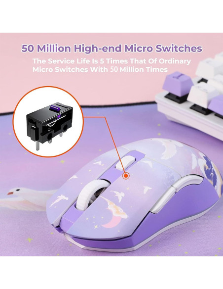 Ratón Gaming Inalámbrico DAREU EM901X 12K DPI RGB Carga Rápida Ratón Gaming Inalámbrico DAREU EM901X 12K DPI RGB Carga Rápida