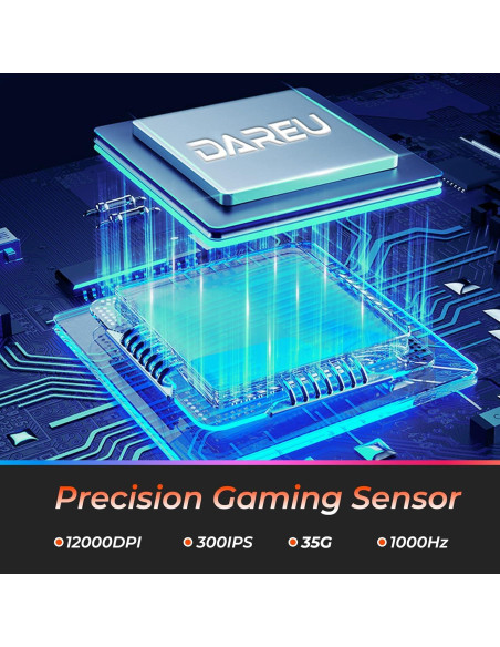 Ratón Gaming Inalámbrico DAREU EM901X 12K DPI RGB Carga Rápida Ratón Gaming Inalámbrico DAREU EM901X 12K DPI RGB Carga Rápida