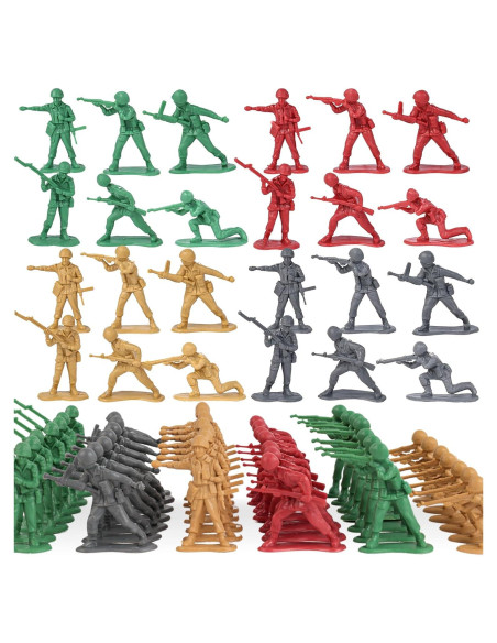 Figuras de Acción Soldados LOVESTOWN 120PCS Plástico 5cm Figuras de Acción Soldados LOVESTOWN 120PCS Plástico 5cm