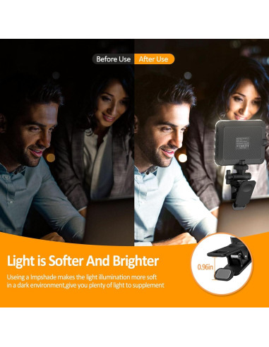 Luz de Selfie Recargable XINBAOHONG Clip para Teléfono