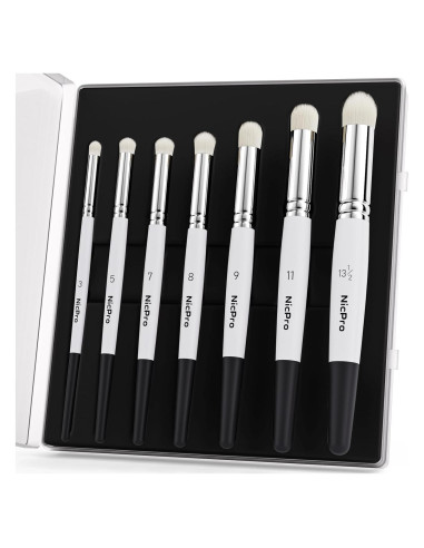 Set de Pinceles Secos Nicpro 7 Tamaños para Miniaturas