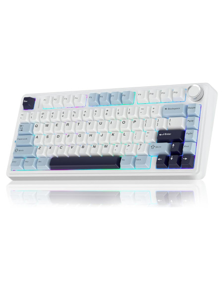 Teclado Mecánico AULA F75 Inalámbrico 75% RGB Azul Teclado Mecánico AULA F75 Inalámbrico 75% RGB Azul