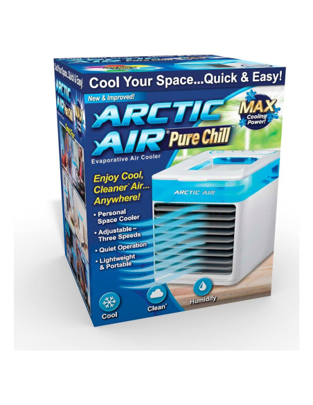 Enfriador de Aire Personal Arctic Air Pure Chill 0.45 kg 3 Velocidades Enfriador de Aire Personal Arctic Air Pure Chill 0.45 kg 3 Velocidades