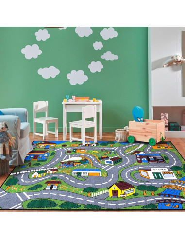Alfombra Infantil Ottomanson 198x152 cm Tráfico Educativo