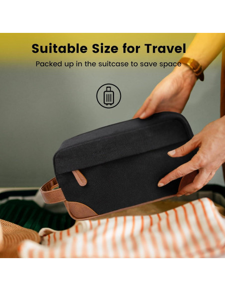 Bolsa de Aseo Colgante Vorspack Mediana Negra Resistente al Agua Bolsa de Aseo Colgante Vorspack Mediana Negra Resistente al Agua