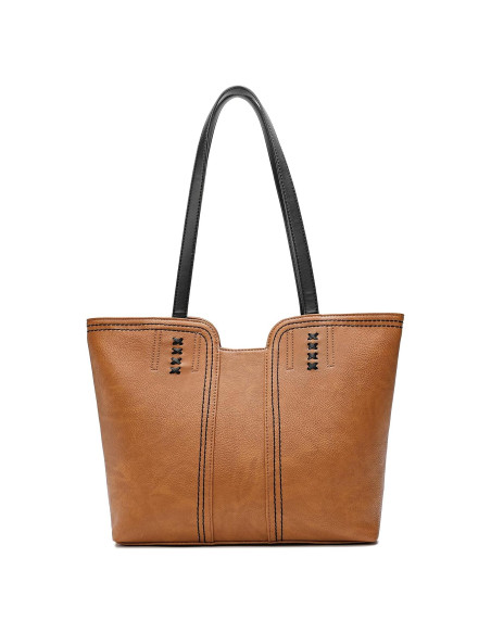 Bolso Tote Montana West Marrón Ámbar con Asa Superior Bolso Tote Montana West Marrón Ámbar con Asa Superior