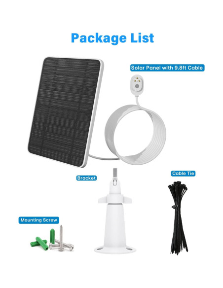 Panel Solar FOHOA 4W para Cámaras Arlo Pro 4 y 3 Panel Solar FOHOA 4W para Cámaras Arlo Pro 4 y 3