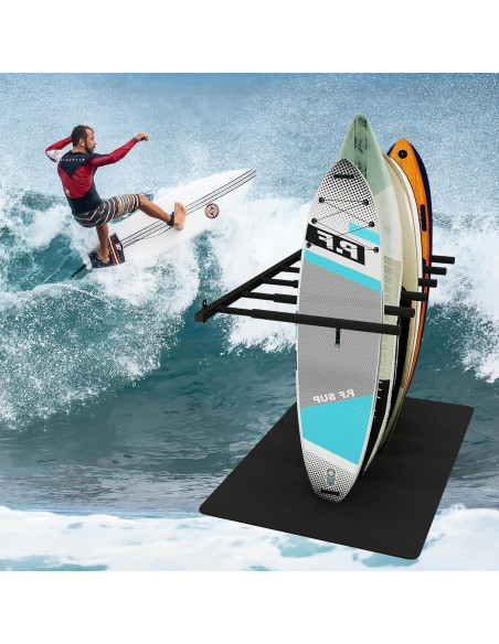 Soporte de Tabla de Surf Neorexon 6 Brazos Montaje Pared Soporte de Tabla de Surf Neorexon 6 Brazos Montaje Pared