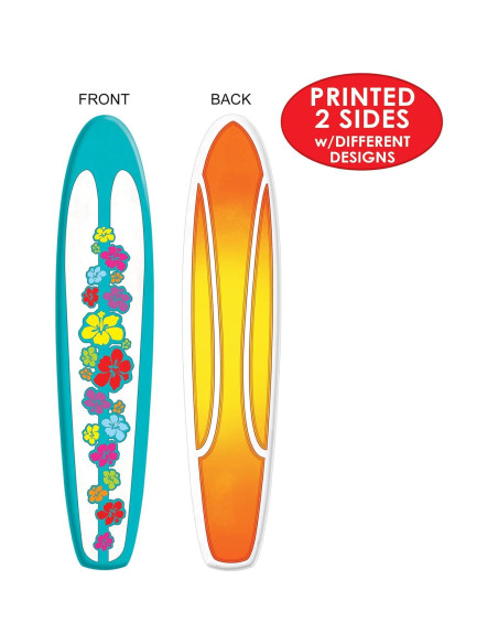 Paquete de 2 Tablas de Surf Beistle 152 cm Decorativas Paquete de 2 Tablas de Surf Beistle 152 cm Decorativas
