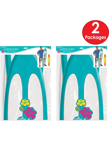 Paquete de 2 Tablas de Surf Beistle 152 cm Decorativas