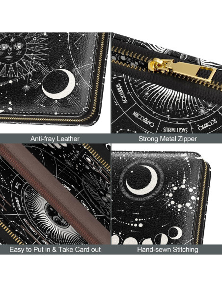 Billetera de Muñeca Nipichsha RFID para Mujeres - Sol Luna Billetera de Muñeca Nipichsha RFID para Mujeres - Sol Luna