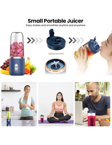 Licuadora Portátil Regalosonline 400 ml USB Acero Inoxidable