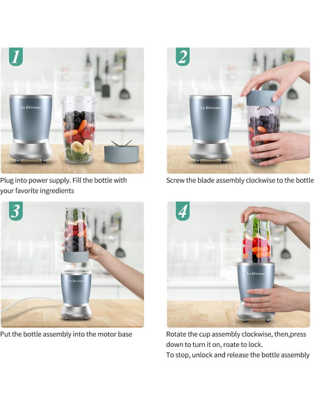 Licuadora Personal La Reveuse 250W 2 Tazas Libre BPA Azul Licuadora Personal La Reveuse 250W 2 Tazas Libre BPA Azul