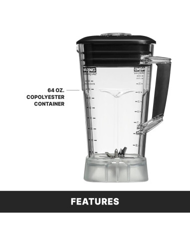 Licuadora Waring TBB160P6 2HP 64oz con Temporizador