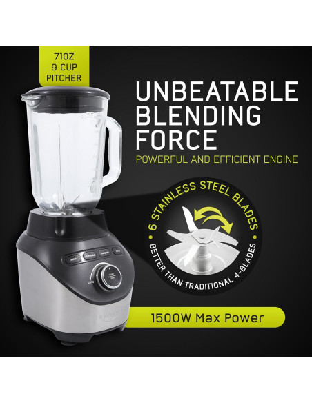Mezclador Universal Turbo Elite Max 1500W 2.1L Jarra Vidrio Mezclador Universal Turbo Elite Max 1500W 2.1L Jarra Vidrio