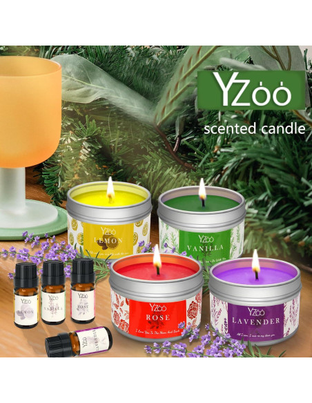 Kit Completo de Fabricación de Velas Yzoo 480g Cera Soja DIY Kit Completo de Fabricación de Velas Yzoo 480g Cera Soja DIY