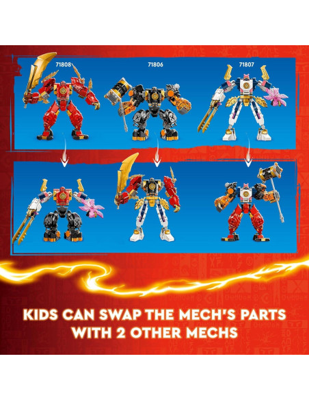 LEGO NINJAGO Mech de Fuego Elemental de Kai, 4 Minifiguras LEGO NINJAGO Mech de Fuego Elemental de Kai, 4 Minifiguras