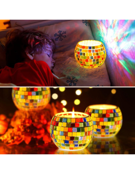 Kit de Porta Velas de Mosaico ONE TO FOUR para Niños Kit de Porta Velas de Mosaico ONE TO FOUR para Niños