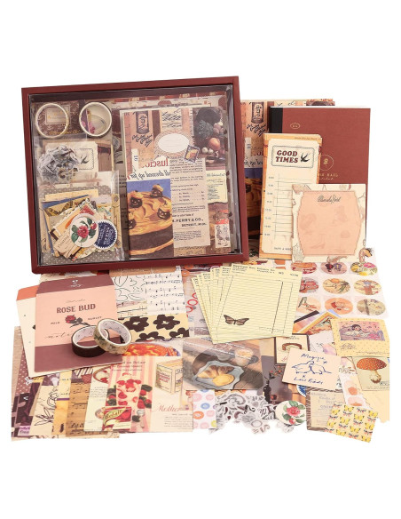 Kit de Scrapbooking Vintage 348 Piezas emmoolife A6 Kit de Scrapbooking Vintage 348 Piezas emmoolife A6