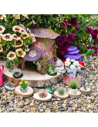 25 Plantas Artificiales en Macetas Miniatura Skylety