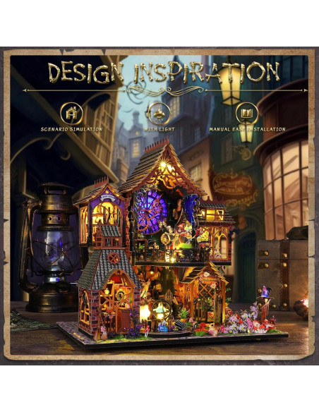 Casa de Muñecas Miniatura DIY WJZDY con Luces LED y Muebles Casa de Muñecas Miniatura DIY WJZDY con Luces LED y Muebles