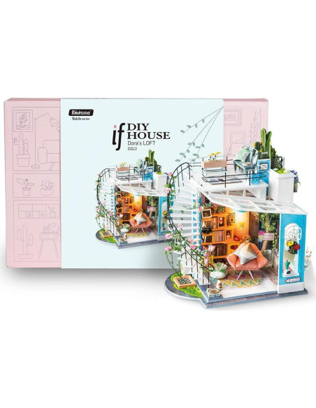 Kit Casa de Muñecas Miniatura ROLIFE DG12 con Luz LED Kit Casa de Muñecas Miniatura ROLIFE DG12 con Luz LED