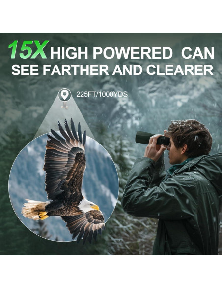 Binoculares Deesoo 15x56 HD Impermeables para Caza Verde Binoculares Deesoo 15x56 HD Impermeables para Caza Verde