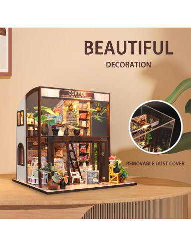 Casa de Muñecas Miniatura Flever DIY con Muebles 20x19x17cm