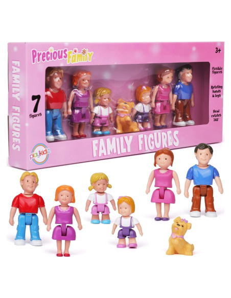 Figuras de Familia Playkidz - Set de 7 Personajes para Niños Figuras de Familia Playkidz - Set de 7 Personajes para Niños