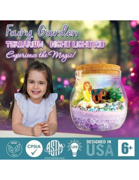 Kit de Terrario de Hadas Hazlo Tú Mismo con Luz LED Kit de Terrario de Hadas Hazlo Tú Mismo con Luz LED