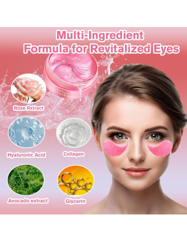 Parche para Ojos Lktvys Rosa 2 Piezas Hidratante Antienvejecimiento