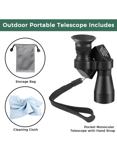 Telescopio Monocular LIUQIJIA 8x20 Compacto para Aves
