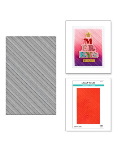 Carpeta de Embossing Rayas de Caramelo Spellbinders 14x22 cm