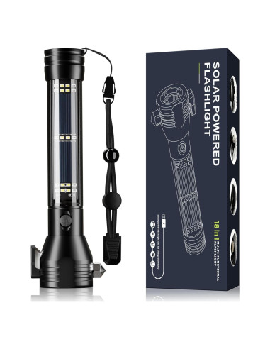 Linterna LED Solar Otdair 500 Lúmenes 5 Modos USB-C