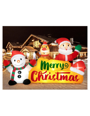 Decoración Inflable Navidad Meland 240x150 cm con LED