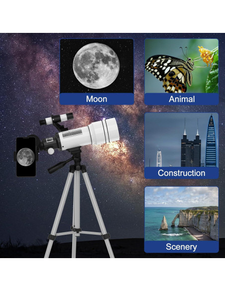 Telescopio Refractor ToyerBee 70mm para Adultos y Niños Telescopio Refractor ToyerBee 70mm para Adultos y Niños