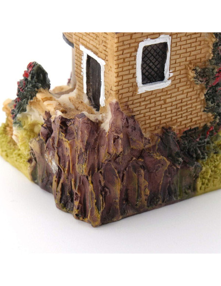 HAPYLY 4PCS Casa Miniatura Jardín Resina Decoración Hogar HAPYLY 4PCS Casa Miniatura Jardín Resina Decoración Hogar