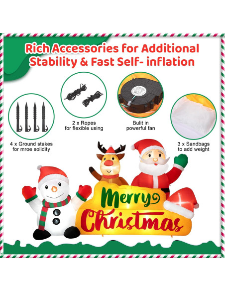 Decoración Inflable Navidad Meland 240x150 cm con LED Decoración Inflable Navidad Meland 240x150 cm con LED