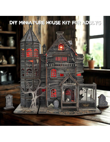 Kit Casa Embrujada DIY Dibetoy 22.5x17x25 cm para Halloween